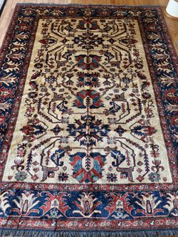 5’.9” X 7’.5” New Hand knotted all-natural Kazak design rug perfect