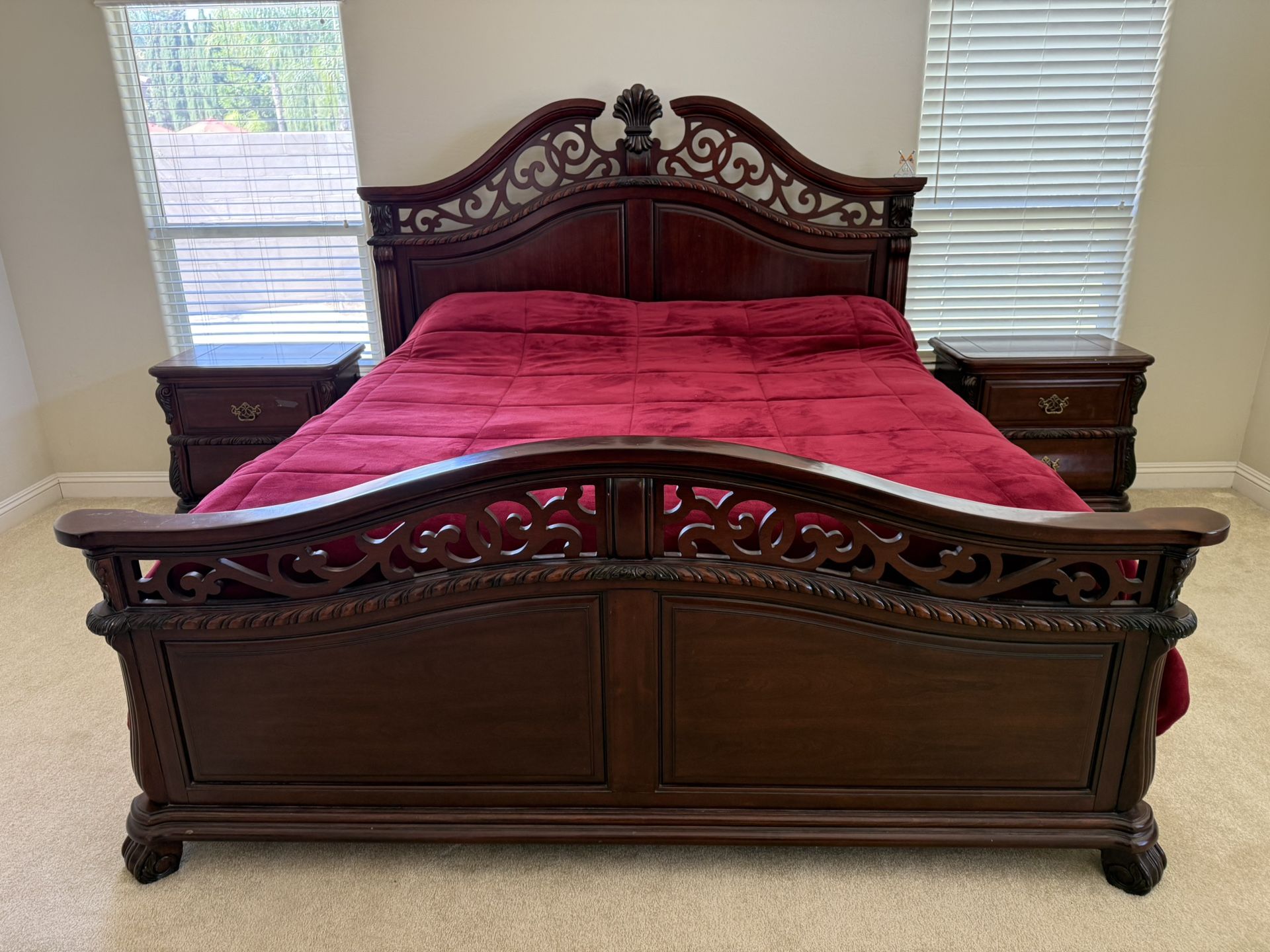 King Bedroom Set with Mattress & Box spring