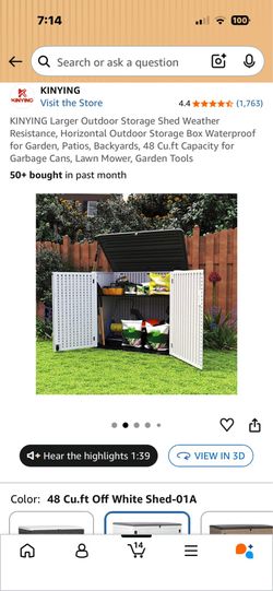 Suncast outdoor storage