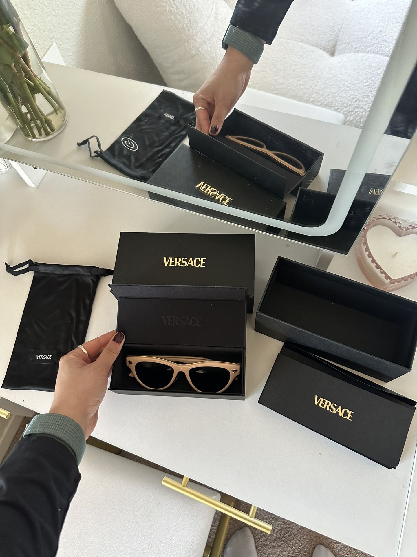 Light Pink Versace Sunglasses