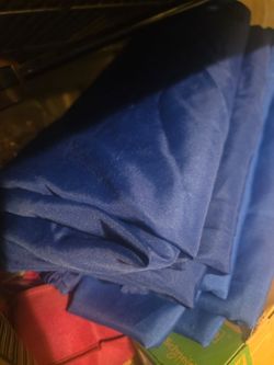 Royal blue tablecloths