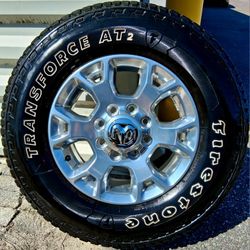 18 Inch 2024 Dodge Ram 2500 NEW rims ,tires And Tpms Sensors 8×6.5 Lug Pattern 