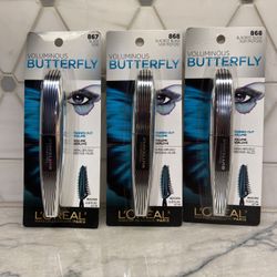 L'Oreal Paris Voluminous Butterfly Mascara, Blackest Black 868 or Black 867. New