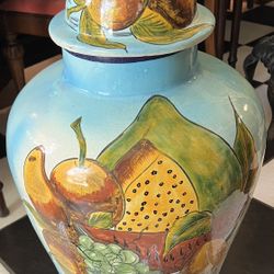 Handcrafted  LargeTerracotta Covered Urn Vase.