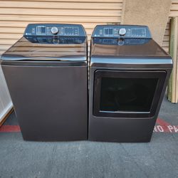 GE PROFILE TOP LOAD WASHER AND GAS DRYER SET 