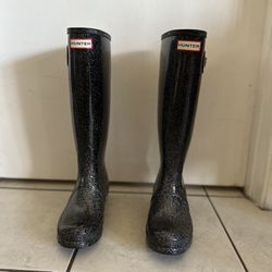 Black Starcloud Tall HUNTER Rain Boots 