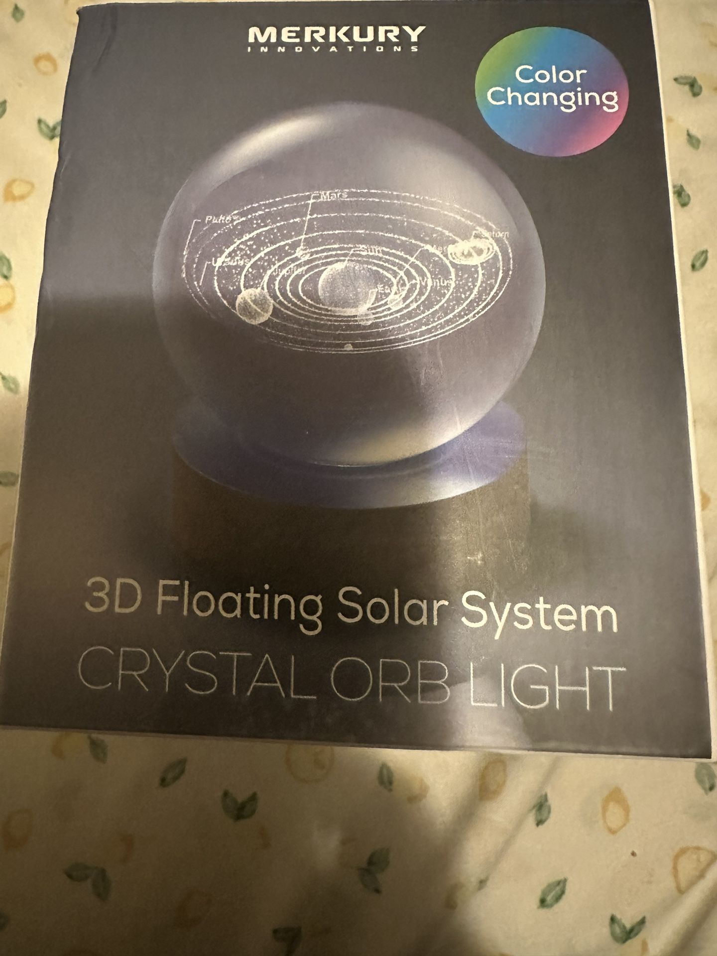 MERKURY 3D Floting Solar System Crystal Orb Light