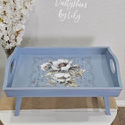 Bed Tray Wood/Lap Desk/Folding Legs/Breakfast  Bed tray/Dinner tray/Folding Table/Unique Gift Idea/Bathroom/Bedroom