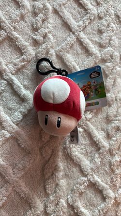 Super Mario Mushroom Keychain Plush