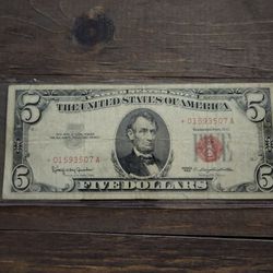 1963 Star 5 Dollar Bill