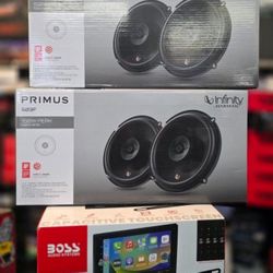 Boss Stereo Apple Car Play Android Auto And 4 - 6.5” Infinity Speakers 