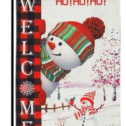 Christmas Garden Welcome Flag 12.5 x 18 Inch Double Sided Garden Yard Flag Vertical Christmas Yard Flag Decorations Outdoor Flags for Home Outdoor Por