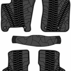 Fits 2015-2024 Jeep Renegade Floor Mats Front & 2nd Row Seat Liner Set All Weather Full Set Liners (Black)…