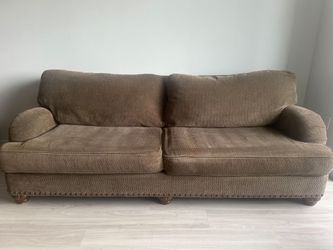 Brown Chenille Loveseat