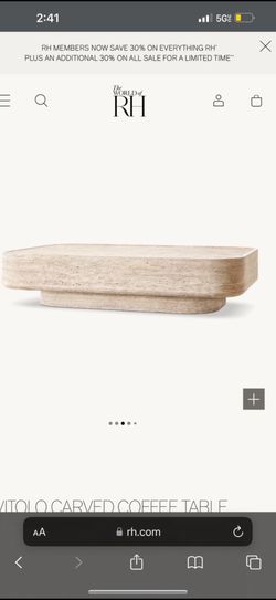 Restoration Hardware Travertine Coffee Table