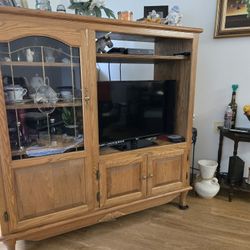 Oak China Cabnet/entertainment Center