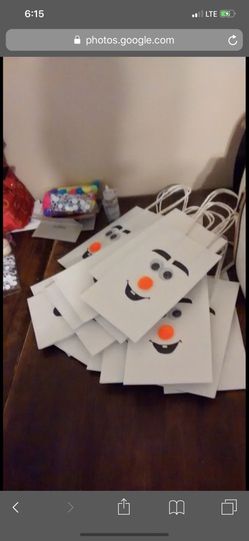 Bolsitas de olaf para fiestas