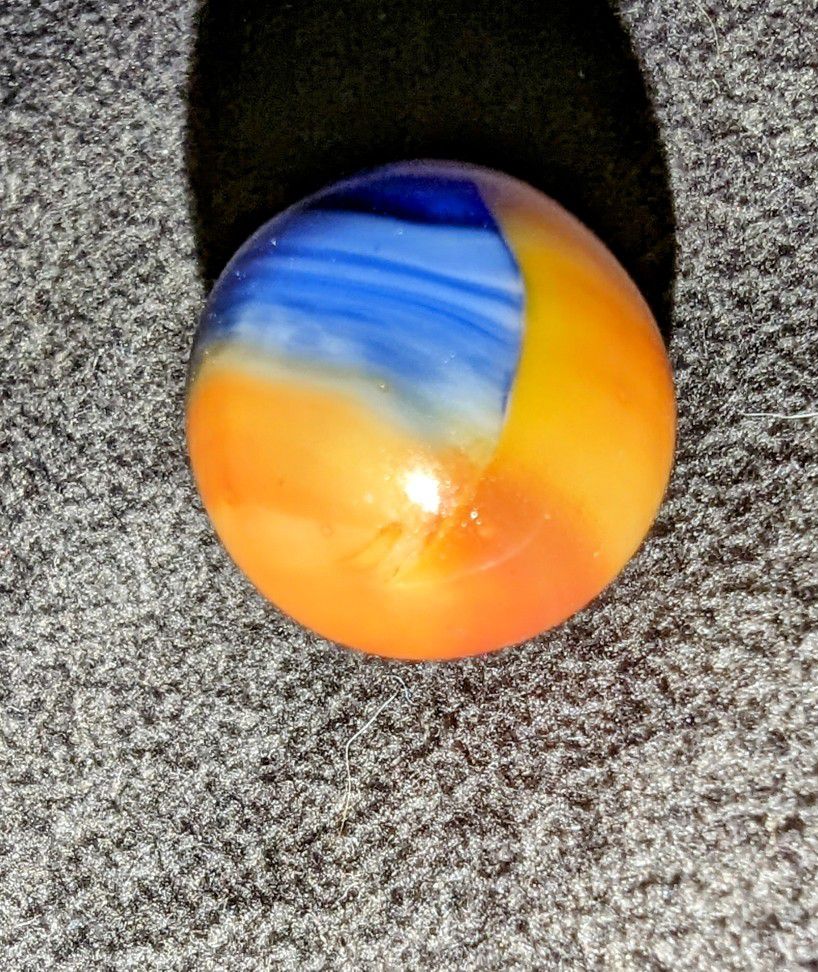 Vintage Akro Agate Tri Patch Marble 