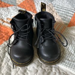 Dr. Martens Toddler Black Leather Boots
