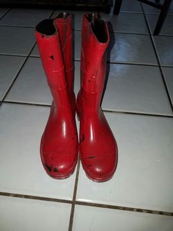 red Saitama rain boots costume