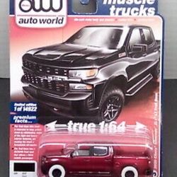 Auto World Chevy Silverado ZL1 LT Trail Boss 1/64 Ultra Red CHASE