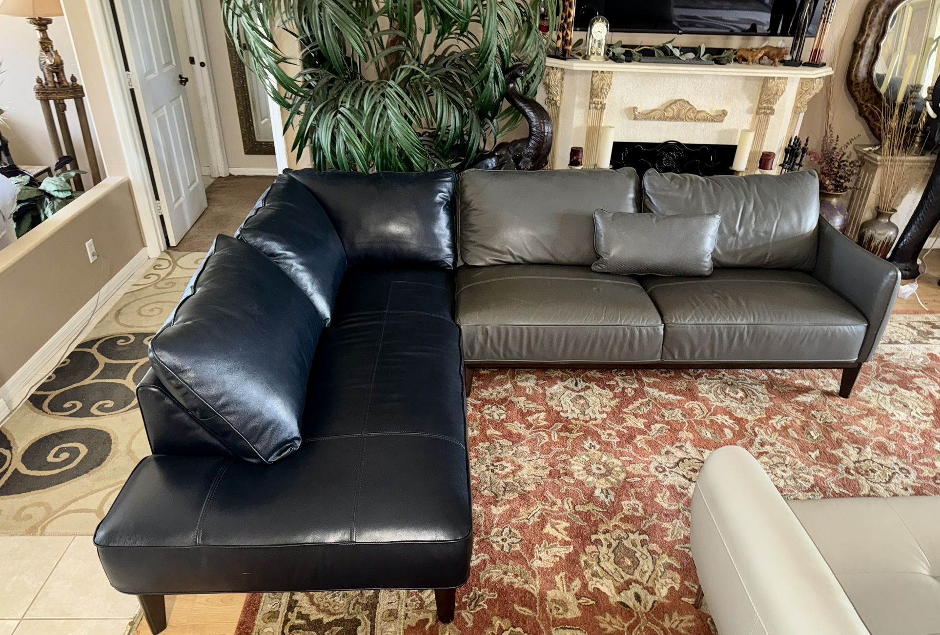 Mix & Match Leather Modern Sectional Sofa