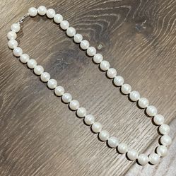 Genuine Natural Pearl Strand Necklace with 14K White Gold Clasp