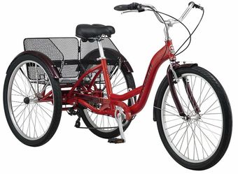 Shwinn Meridian Tricycle, 7 speed 26 inch wheels, red