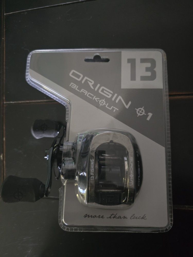 13 fishing origin O1 blackout left handed baitcaster
