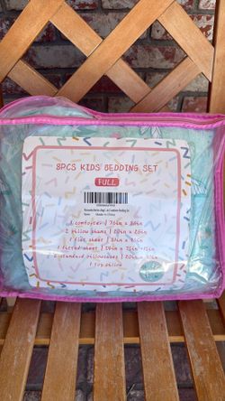 8 pcs kids bedding set full size