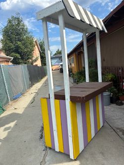 BEAUTIFUL LEMONADE STAND CART STORE REAL WOOD