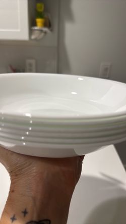 White Ceramic CORELLE  Bowls Set of 6
