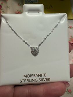 Heart shaped sterling silver necklace