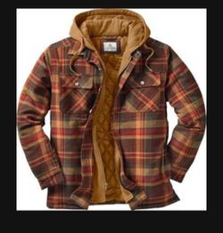 Legendary Whitetails Men's Maplewood Hooded Shirt Jacket Brown Large Tall