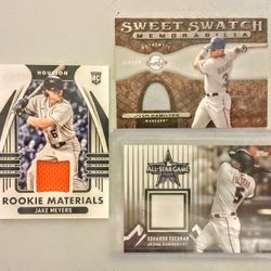 3 Baseball Memorabilia Cards 