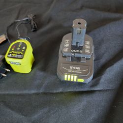 Ryobi ONE+ 18V 1.5 Ah Battery and Charger