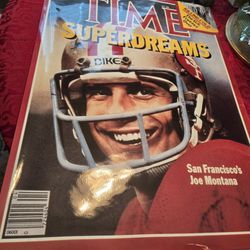 Vintage Time Magazine Joe Montana Poster 