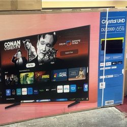 Best Deals.  65" Screen Led Smart 4k By Samsung Crystal Ultra HDTV.  1 Year Warranty 