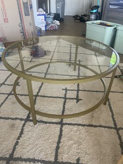 Gold Glass Table