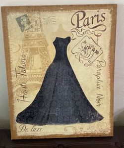 Vintage Paris Fashion Wall Art Canvas Print