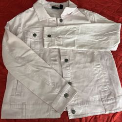 baby pink jean jacket 