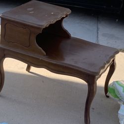 Small Antique Wood Table 