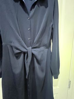 Navy blue shirt dress size Medium