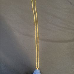 Solid 10K Gold Rope Chain with Buddha charm