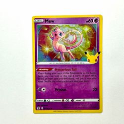 Pokemon Mew #011/025 Holo Celebrations 25th Anniversary