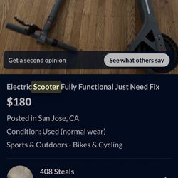 Broken Scooter Price Drop 120