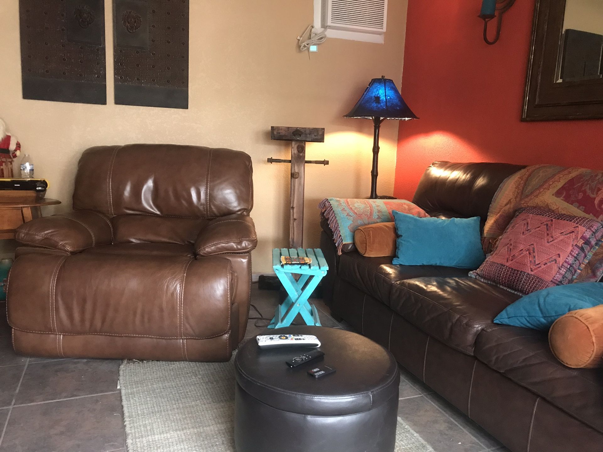 Leather sofa & recliner, won’t last!