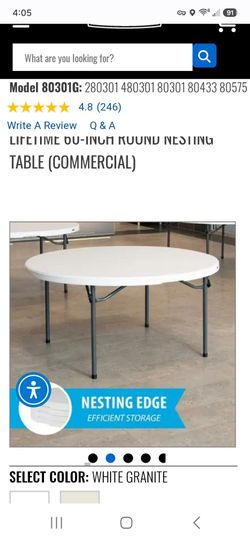 $100 OBO 60 inch round commercial banquet table $100 OBO