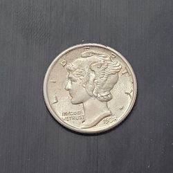1938 Silver Mercury Dime High Grade Coin