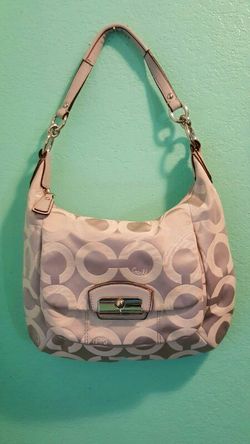 Coach Silver purse..med size..like new!